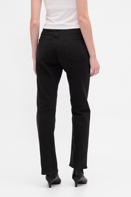 Jean 90S Straight Mujer Black Wash