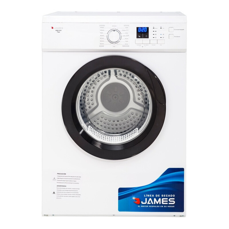 Secarropas James 7 Kg Display Antiarrugas Regulable Color Blanco Secarropas James 7 Kg Display Antiarrugas Regulable Color Blanco