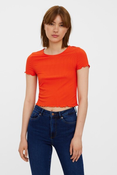 Top Jill Cropped Spicy Orange