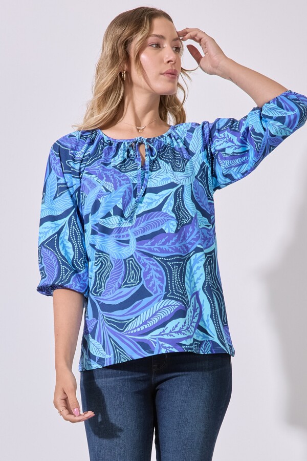 Blusa Printed AZUL/MULTI