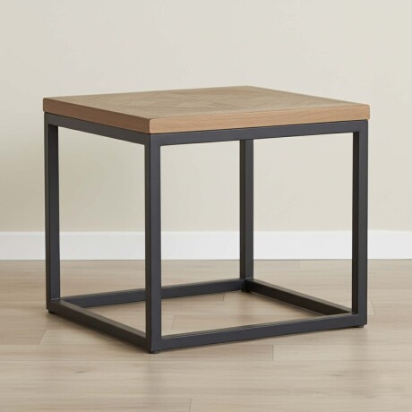 MESA LATERAL/ARRIME MADERA-Y-METAL NATURAL-BEIGE DOMINIQUE NATURAL