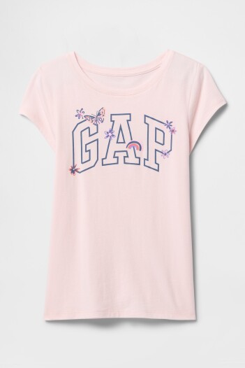 Remera Logo Gap Niña Cherry Blossom