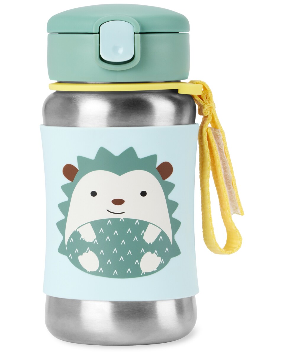 Botella de acero inoxidable con sorbito, diseño erizo 