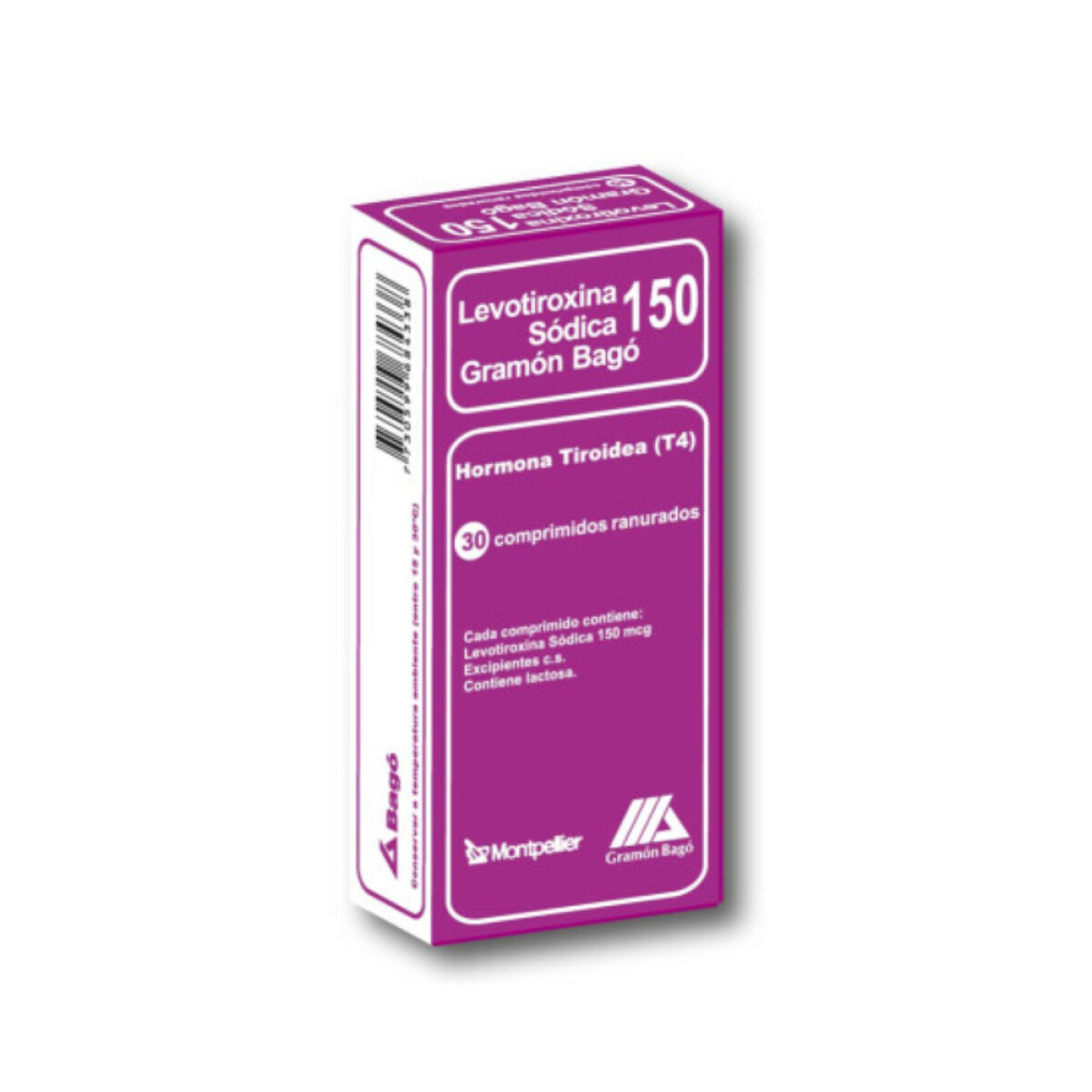 Levotiroxina 150 mcg 30 Comprimidos Ranurados - Gramón Bagó 