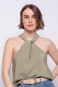 TOP FREDA Verde Militar