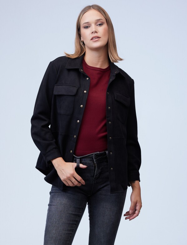 Sobrecamisa Suede NEGRO