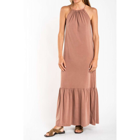 Vestido Algodon Lavado Gris Oscuro