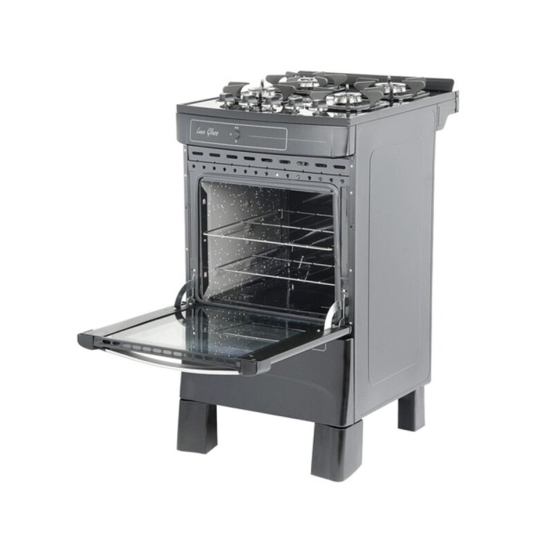 Cocina Gas Tem Glass 4h Vidrio Negro Luna Cocina Gas Tem Glass 4h Vidrio Negro Luna