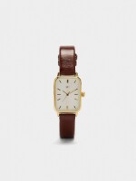 Reloj Cuadrado Pulsera Com Textura marron