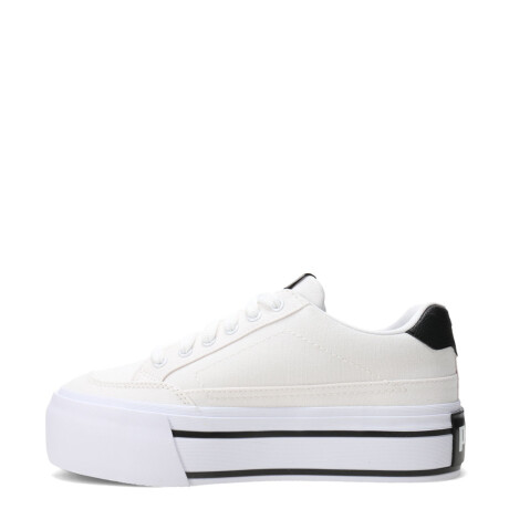 Championes de Mujer Puma Court Classic Vulc Fs Plataforma Blanco - Negro
