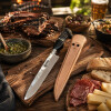 Cuchillo Artesanal Acero de Carbono Mango Simil Ciervo y Guampa o Hueso y Vaina de Cuero N°9 Cuchillo Artesanal Acero de Carbono Mango Simil Ciervo y Guampa o Hueso y Vaina de Cuero N°9