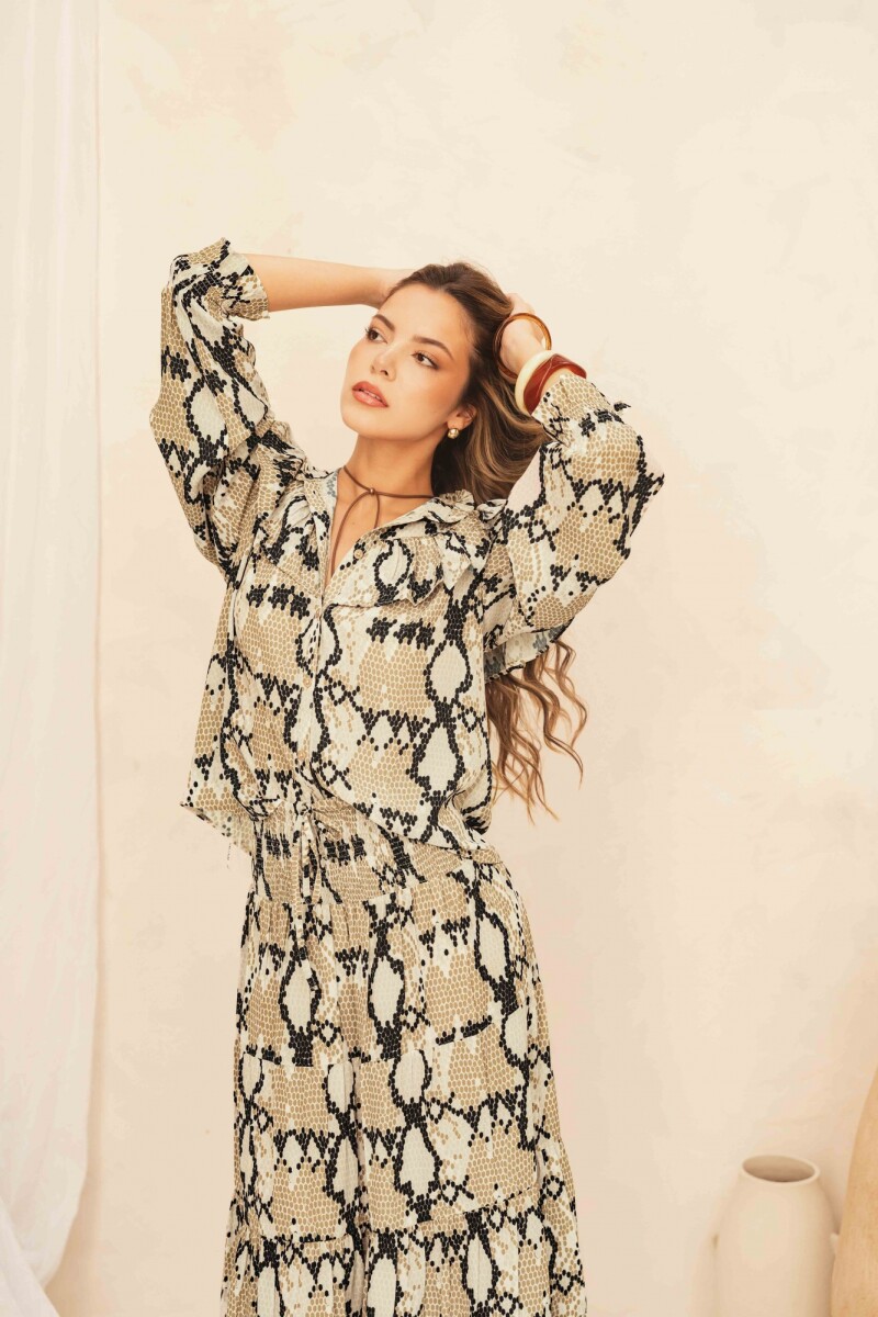 CAMISA MARIE GOLD NATURAL SNAKE CAMISA MARIE GOLD NATURAL SNAKE