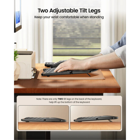 Combo Mouse y Teclado Español Ergonómico Inalámbrico 3EN1 Protoarc EKM04 001