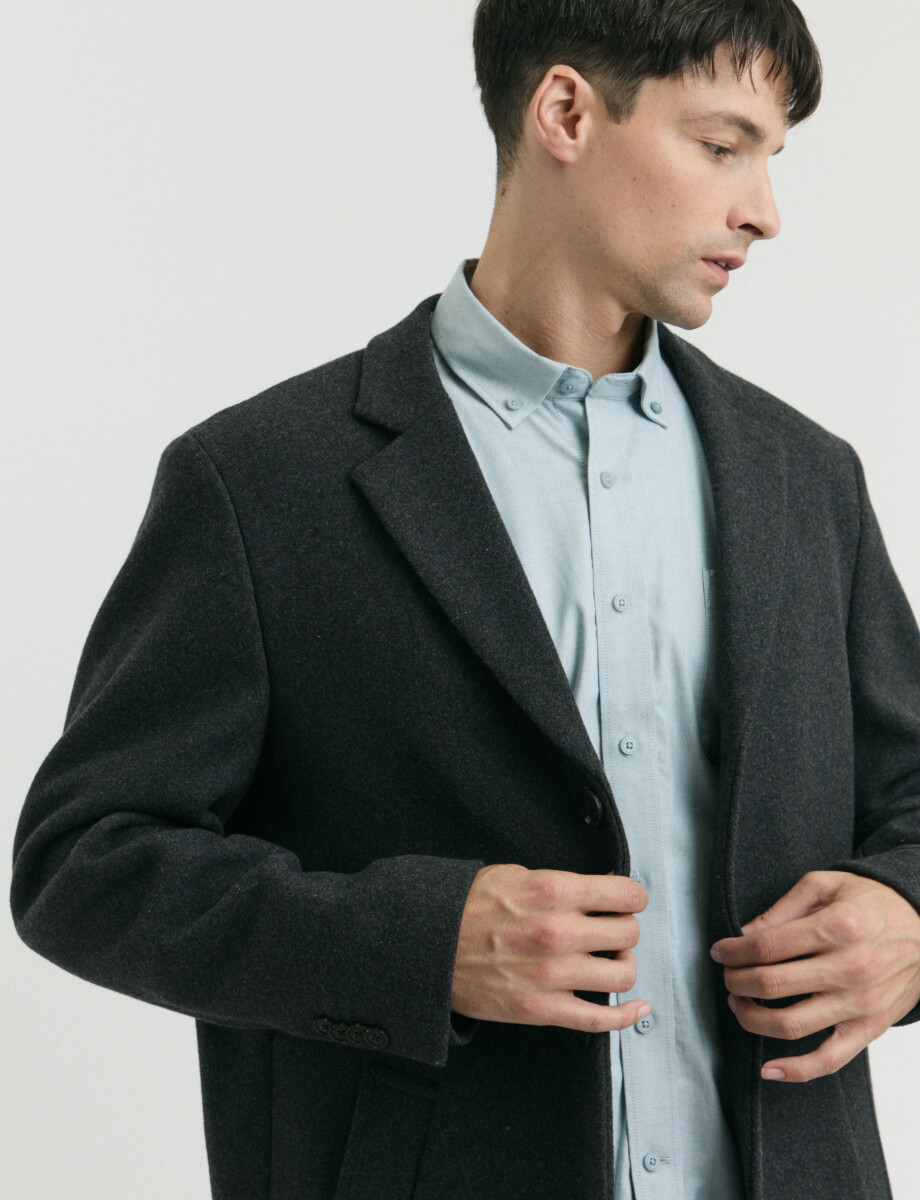 300260 SOBRETODO HARRINGTON LABEL Gris Oscuro
