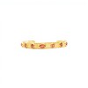 Brazalete Pune-Plata Rodinada con micra oro 18k-Piedra Granate-BR2000 conpiedra