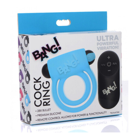 Anillo Vibrador Control a Distancia BANG! Azul