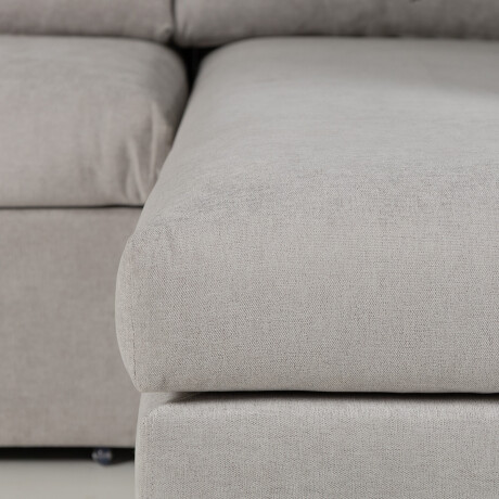 Rinconera Sevilla (Retráctil) - Tela Microfibra - Chaise derecho TC1009 (Plata)