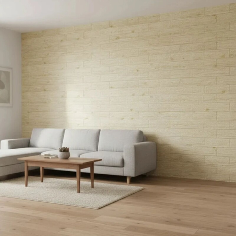 Placa Autoadhesiva Revestimiento Pared pack 10 Un Madera Clara