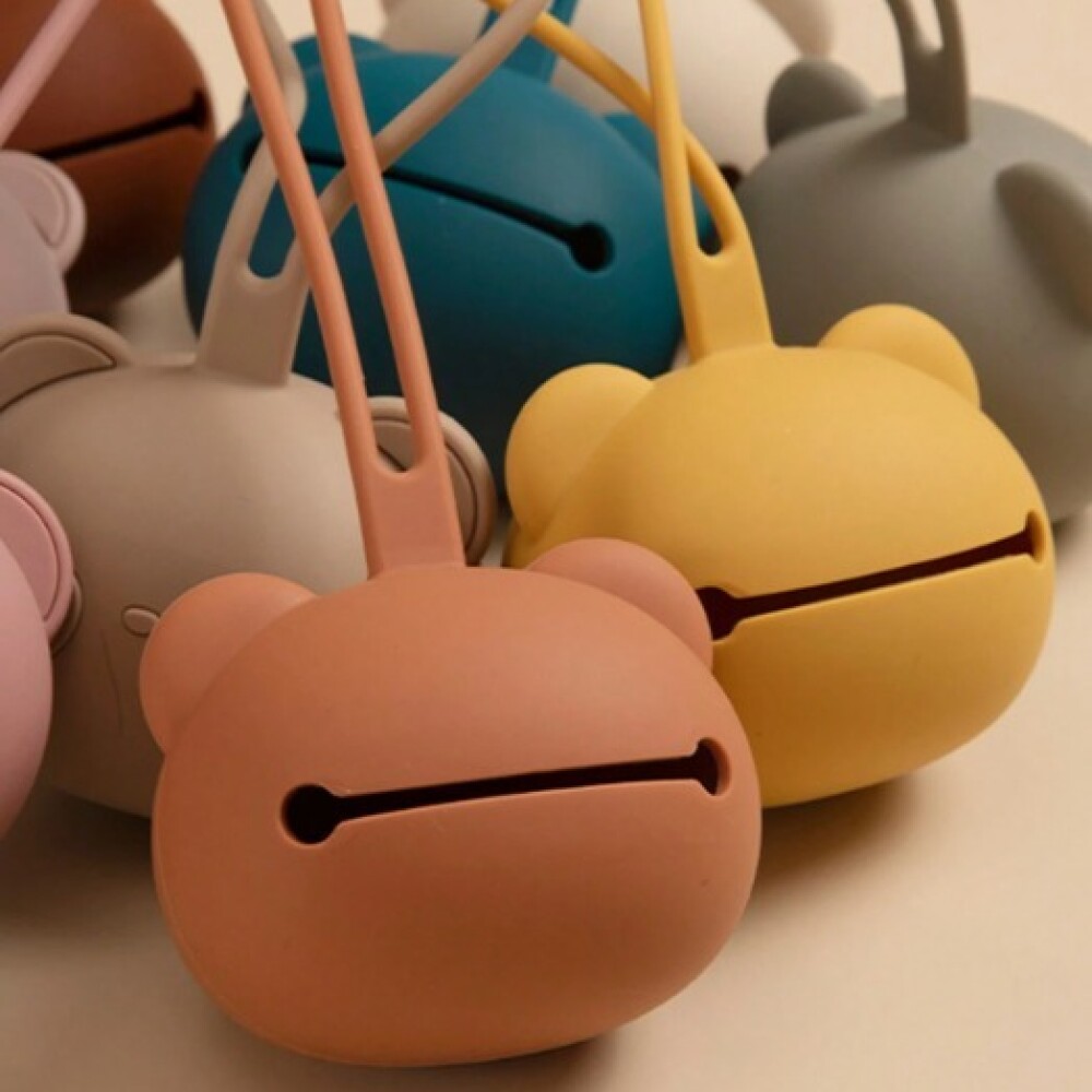 porta chupete pod silicona oso rosa