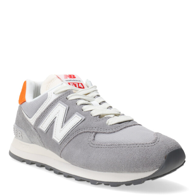 Championes de Mujer New Balance 574 Gris - Blanco - Anaranjado