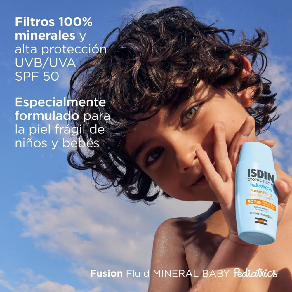 Protector Solar Corporal Infantil FOTOPROTECTOR Fusion Fluid Mineral Baby Pediatrics SPF50 50ml