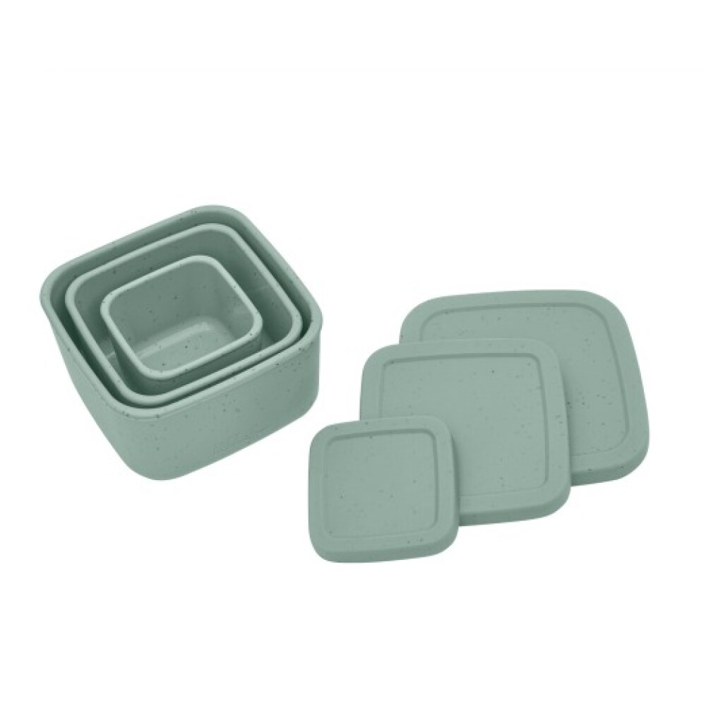 Set x3 tupper silicona KIKKABOO Verde