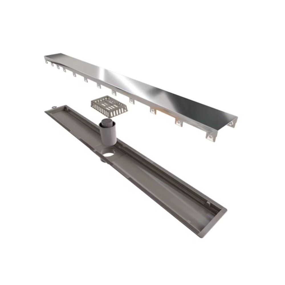 ELLEVE Receptaculo tapa inox pulido 75cm salida central Versatile Elleve Receptaculo Tapa Inox Pulido 75cm Salida Central Versatile