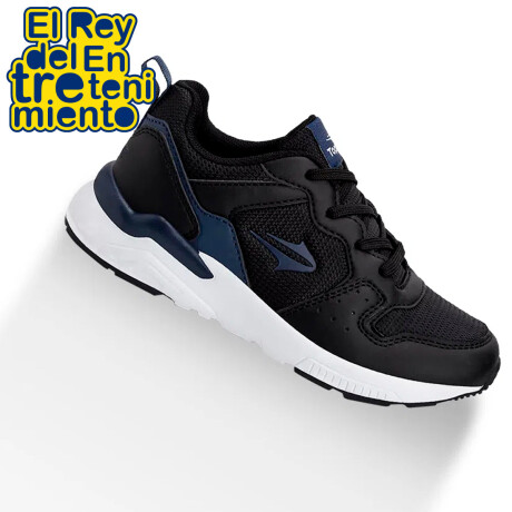 Calzado Topper Deportivo P/niños Championes Running Negro-Azul