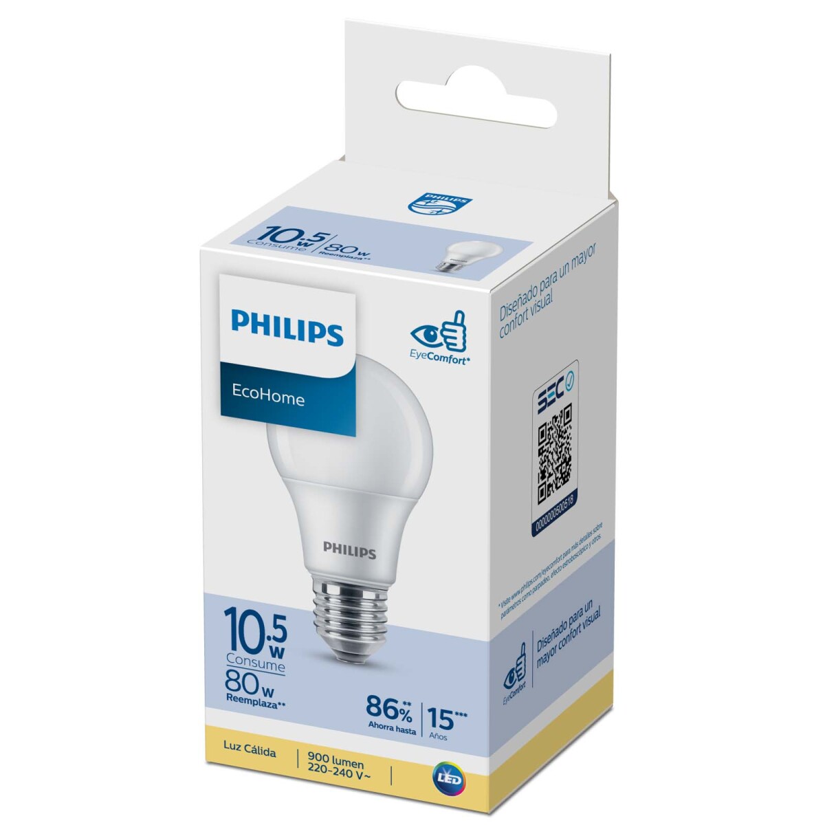LÁMPARA LEDBULB PHILIPS - METAL E27 10,5W FRÍA 