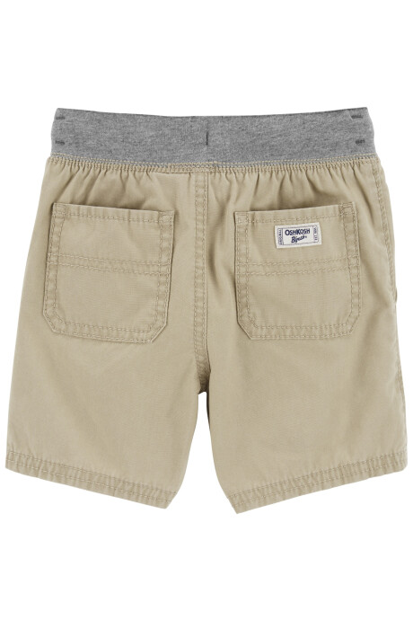 Short de algodón con cordón, khaki. Talles 2-5T Sin color