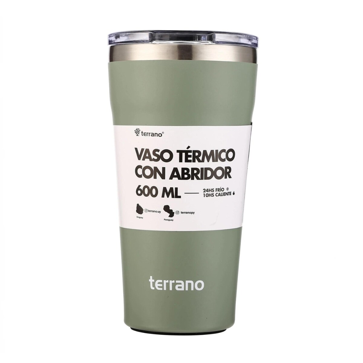 Vaso Térmico Terrano con Tapa 550ML - OLIVA 