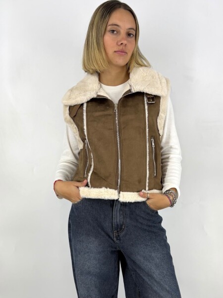 CHALECO SLOWLYMGF95 MARRON