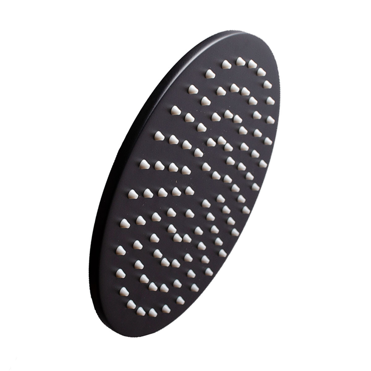 Griferia Roseta Redonda 20Cm Negro Mate Para Baño 