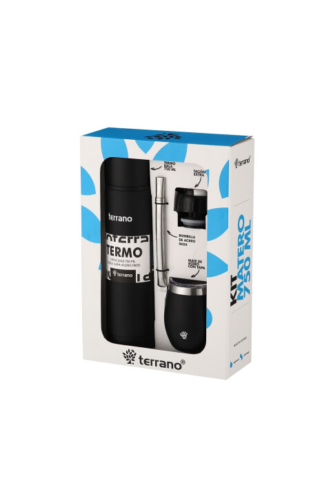 KIT MATERO BALA 750ML TERRANO NEGRO
