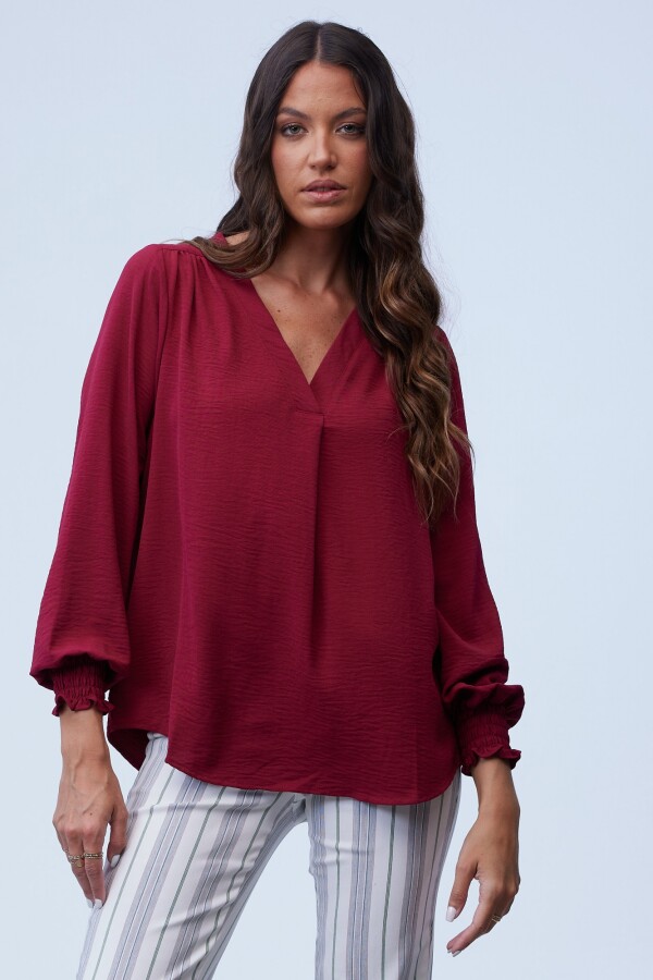 Blusa Frunces BORDEAUX