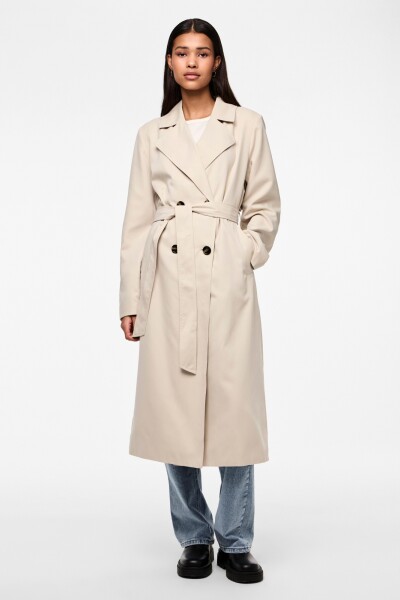 Abrigo Scarlett Trench Extra Largo Silver Gray