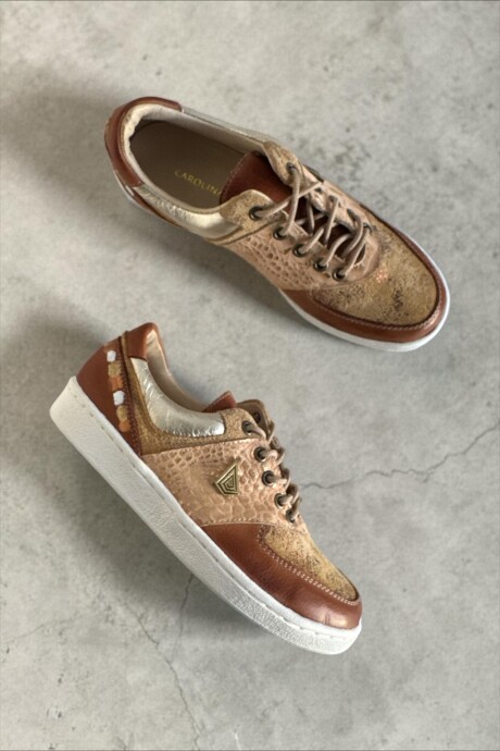 Sneakers Dakota Combinado Marrones Con Arte Sneakers Dakota Combinado Marrones Con Arte