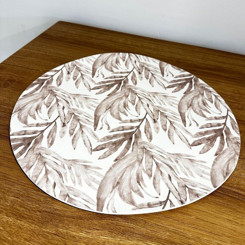 Individual Impermeable Circular Estampa Monstera