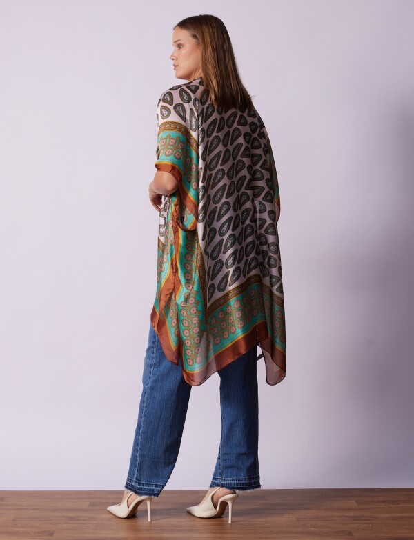 Kimono Arabescos MARRON/MULTI