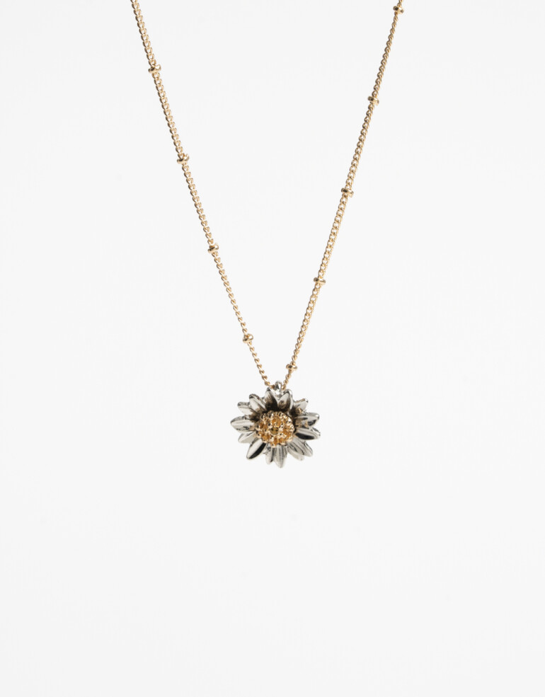 Cadena Corta con Dije Metal Collar Con Dije Margarita - Dorado