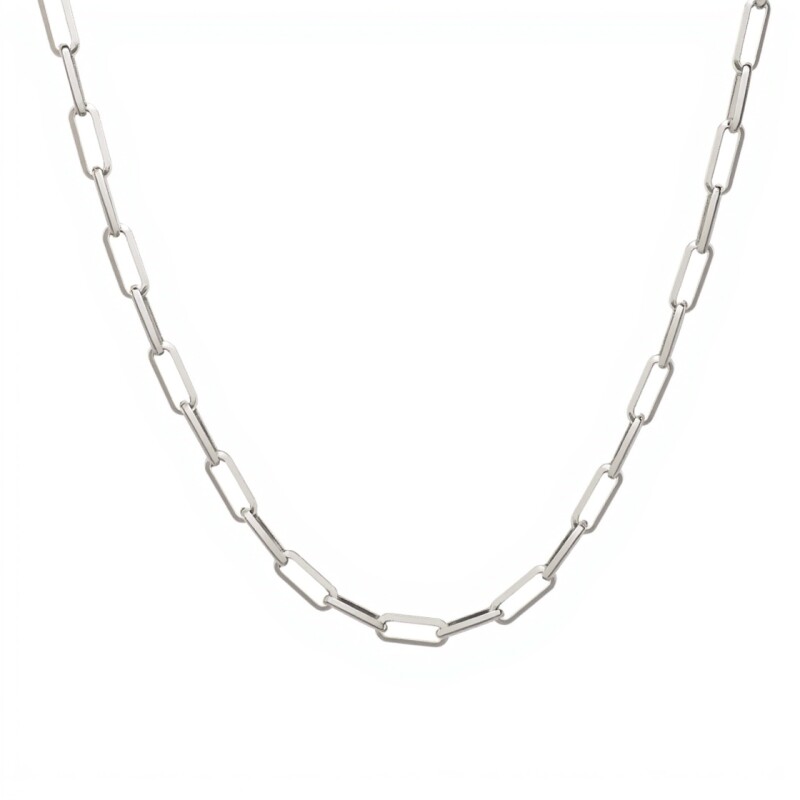 Cadena Force eslabón largo-Plata 925-Sin Piedra-CD3060 sinpiedra
