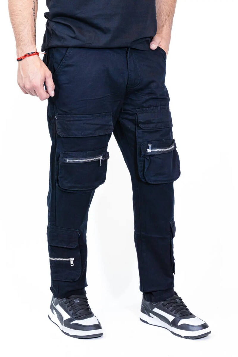 Cargo gabardina Negro