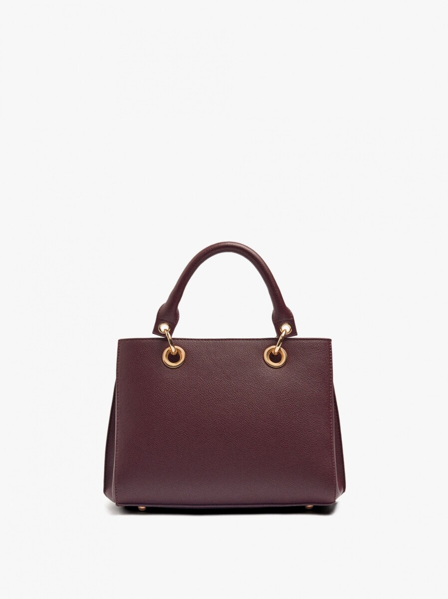 Bolso Tote Con Textura - burdeos 