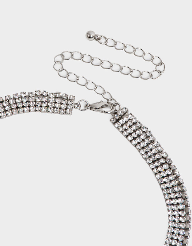 Collares Largos Con strass Collar Largo Con Strass - Plateado Hematite