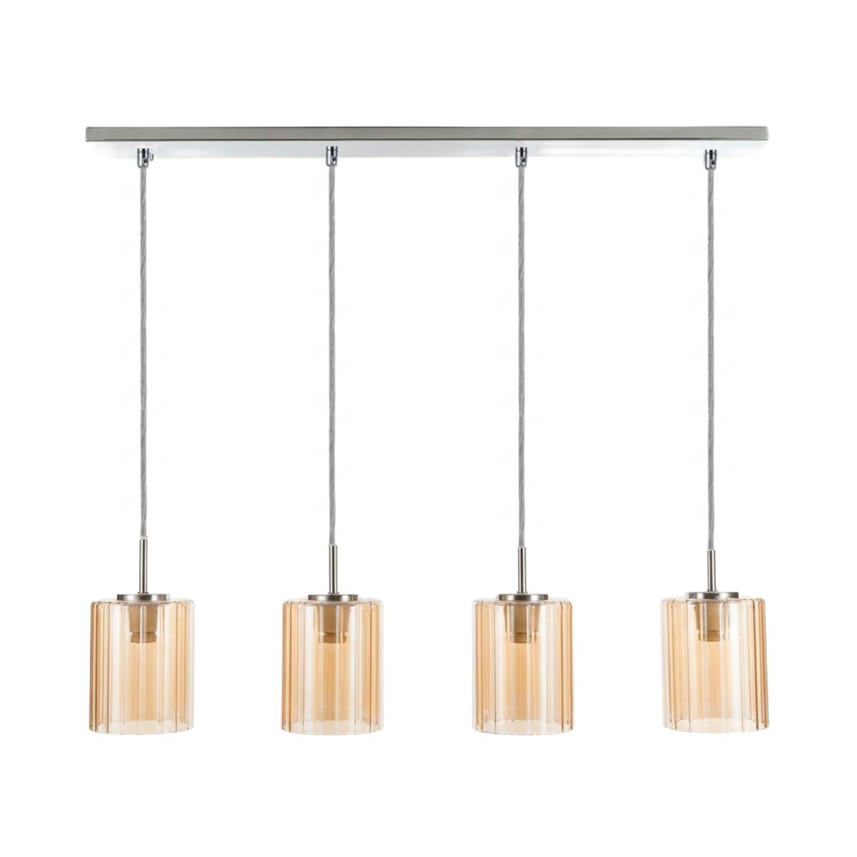 LÁMPARA DE TECHO - METAL-Y-VIDRIO NATURAL-BEIGE LP95685 