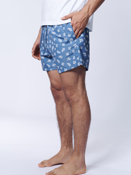 Short de baño Estampa Corales Turquesa