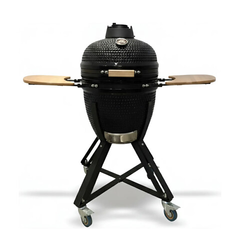 Horno Kamado A Carbón Cerámica Refractaria Parrilla 39cm NEGRO