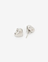 Aros Pasantes Metal Aros Pasantes De Acero Corazón - Plateado
