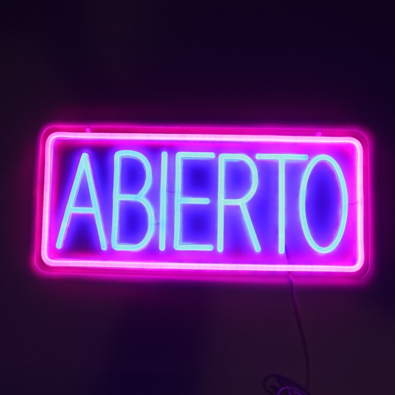Cartel de Neon Diseño Abierto Cartel de Neon Diseño Abierto