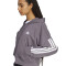 Campera de Mujer Adidas Essentials Zip Gris - Blanco
